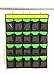 Cell Phone Pocket Chart Classroom Calculator Holder Hanging Organizer Green(20 Pockets with Cards)