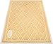 Pawkin Cat Litter Mat, Patented Design with Litter Lock Mesh, Extra Large, Durable, Easy to Clean, Soft, Fits Under Litter Box, Litter Free Floors, Golden Beige