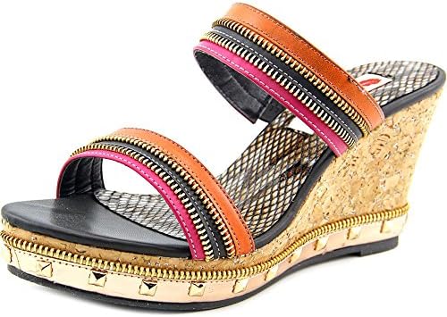 Two Lips Women's Wendy Wedge Sandal, Black/Multi, 7 M US