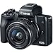 Canon EOS M50 Mirrorless Digital Camera Black with EF-M 15-45mm is STM Lens Bundle with 32GB Memory Card, Dual Battery, Shotgun Microphone, Backpack, Tripod and Accessories (12 Items)