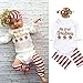 AMA(TM) Baby Boy Girl Christmas Set Romper Jumpsuit Bodysuit + Hairband + Leg Warm