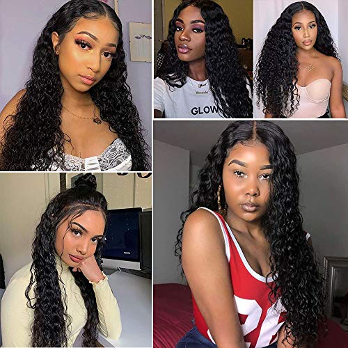 Water-Wave-Bundles-with-Closure-10A-Brazilian-Virgin-Human-Hair-Bundles-with-4x4-Middle-Part-Lace-Closure14-16-1812Wet-and-Wavy-Bundles-with-Closure-for-Black-Women-Natural-Color