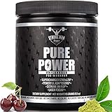 Pre Workout, Best All Natural Keto PreWorkout Supplement. Pure Power, Healthy Pump, Clean, Vegan, Paleo, Thermogenic Pre Work Out Powder for Men & Women, Weight Loss & Energy - 315 g, Unflavored