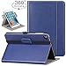 Ztotop Genuine Leather Folio Stand Swivel Case for iPad Mini 4 - [360 Rotating] Multi-Angle Viewing, Pocket, Auto Wake/Sleep - Blue