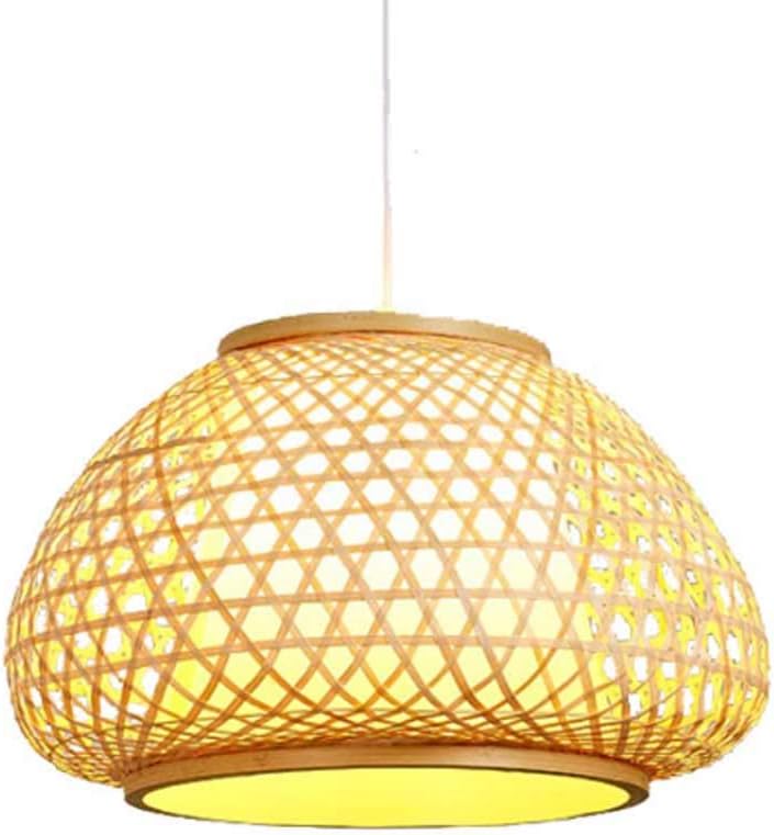 Yingzw Indoor Ceiling Light Natural Bamboo Chandelier Diy Wicker