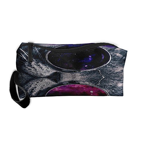 Space Cat Zipper Receiving Package Makeup Bag Pencil Pen Case Makeup Bag Set For Unisex