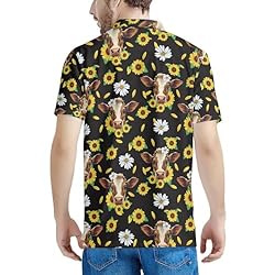 HUGS IDEA Sunflower Cow Print Men's Outdoor Sport