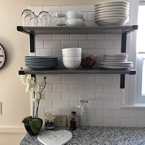 2 Pack - 5.5"L x 4"H Lip Shelf Bracket, Iron Shelf Brackets, Metal Shelf Bracket, Industrial Shelf Bracket, Modern Shelf Bracket, Shelving