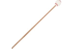 CUYT Marimba Mallets, Wool Wrap Strong and Soft Marimba Mallets 1 Pair Maple Material Smooth Maple Without Burrs Strong Sturdy Innovative Percussion Marimba Mallets for Percussion Marimba Playing(White)
