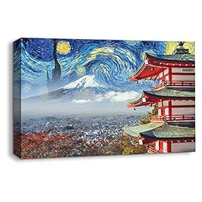 Van Gogh Starry Night Painting Artwork for Home Framed