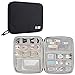 Electronics Accessories Travel Organizer Bag, BUBM Universal Gadgets Storage Pouch for USB Cables Cords Hard Drive Phone Charger-Black