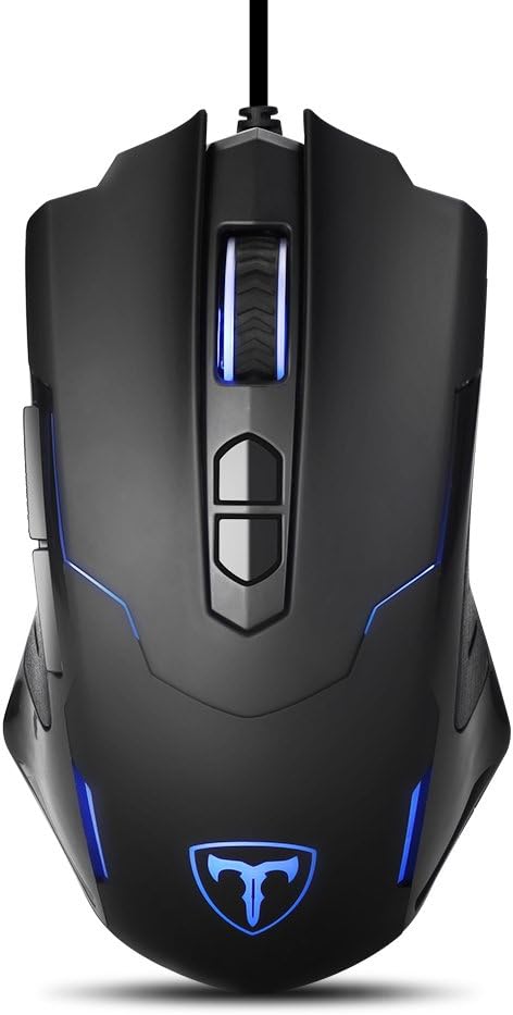 PICTEK Gaming Mouse Wired [7200 DPI] [Programmable] [Breathing Light] Ergonomic Game USB Computer Mice RGB Gamer Desktop Laptop PC Gaming Mouse, 7 Buttons for Windows 7/8/10/XP Vista Linux, Black: Computers & Accessories