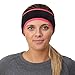 TrailHeads Women’s Ponytail Headband | Fleece Earband | Winter Running Headband - black/bright coral