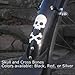 Red Skull and Cross Bone Bicycle Reflector Reflective Sticker Decal