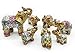 Mose Cafolo Feng Shui Set of 7 pcs ~ Vintage Golden Indian Elephant Family Statues Wealth Lucky Figurines Home Decor Housewarming Congratulatory Gift