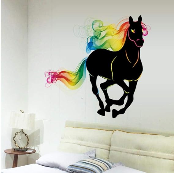 Color caballo salón dormitorio decoración de la pared pegatinas: Amazon