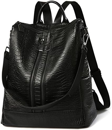 Classic Fashion Vegan Leather Backpack Casual Shoulder Bag Rucksack Waterproof