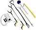 RMS 7-Piece Hip Knee Replacement Kit with Leg Lifter, 19 and 32 inch Rotating Reacher Grabber, Long Handle Shoe Horn, Sock Aid, Dressing Stick, Bath Sponge - Ideal for Knee or Back Surgery Recovery primary