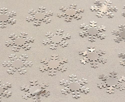Christmas Foil Table Confetti Decorations Craft Sprinkles (Silver Snowflake)