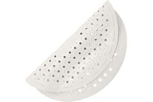 SOLUSTRE Silicone Round Sink Mat White Rubber Dish Drying Pad Non-Slip Kitchen Counter Protector Small Drain
