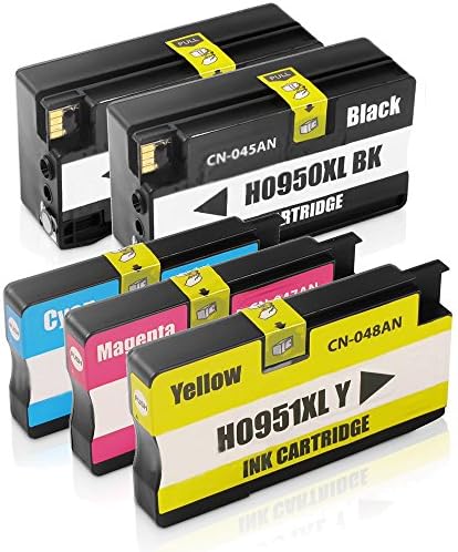 Lin Ink Cartridges for HP 950 951 xl Best With Generic Compatible HP Officejet PRO 8600 8610 8620 8630 8640 8660 8615 8625 251dw 271dw(2 Black,1 Cyan,1 Magenta,1 Yellow)