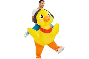 KOOY Inflatable Duck Costume Ride On Duck Costume Adult Party Costumes For Men Women Blow Up Costumes