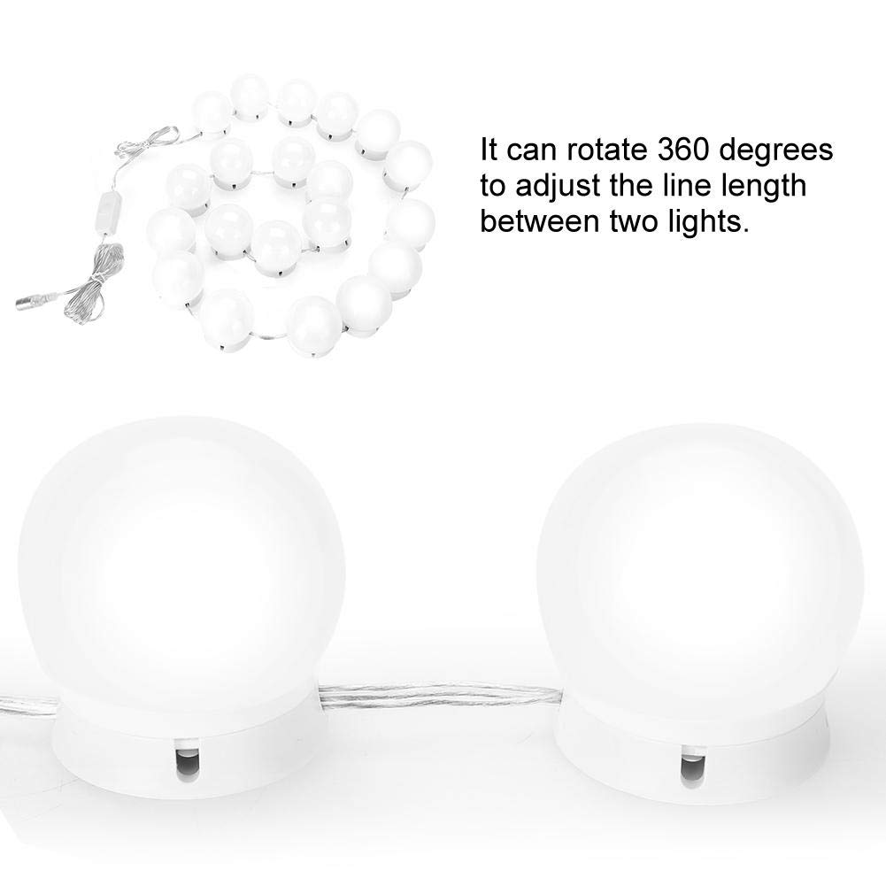 20 luces led para espejo de maquillaje