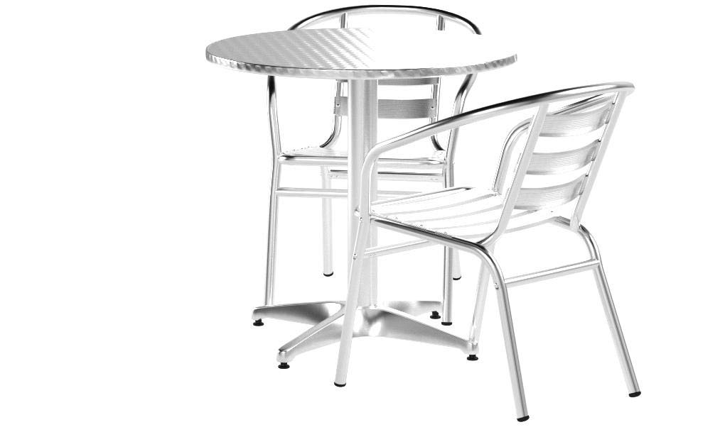 Mesa y sillas terraza aluminio | Todo Sillas