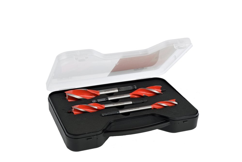 Armeg WoodBeaver 4 Piece Wood Auger Drill Bit Set (16, 20, 25, 32mm)