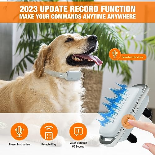 Dog Shock Collar -3 Modes Electric Dog Training Collar with Voice Control Remote for Large Medium Small Dogs, E Dog Shock Collar with 16 Levels Beep Vibrating Shock 3300FT
