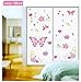Kappier Pink Butterflies with Flowers and Petals Peel & Stick Wall Decals