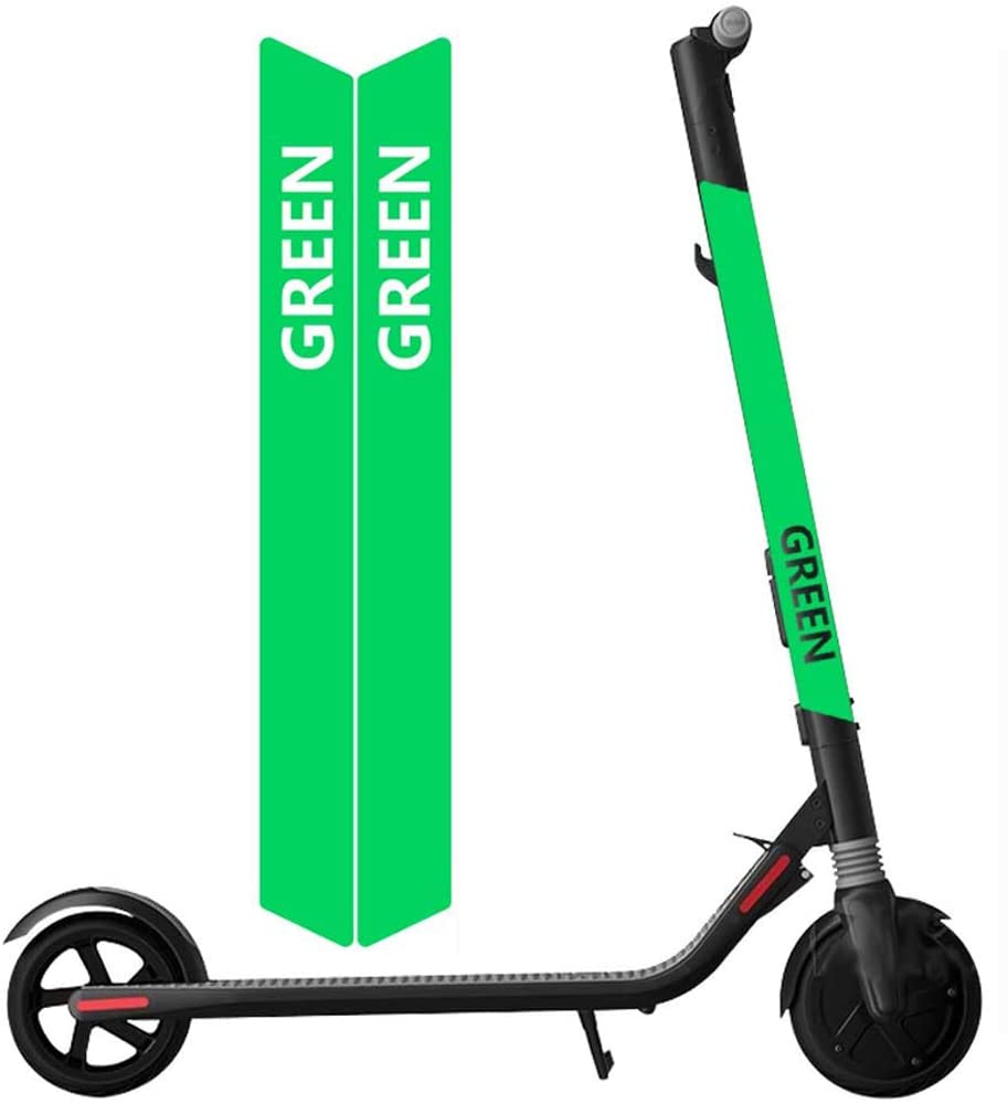 LINGHUANG 2Pcs Scooter Reflective Sticker for Ninebot ES1 ES2 ES3 ES4 Electric Scooter Accessories Safety Warning Sticker(Green)