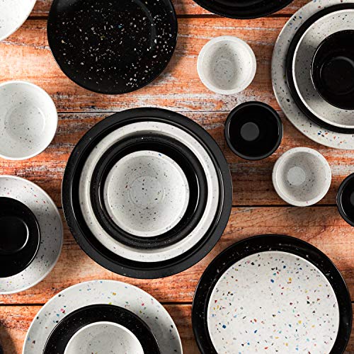 Zak Designs Confetti Melamine Dinnerware Set Includes Dinner Plates