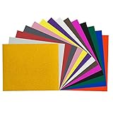 Premium Iron On Vinyl Bundle - Heat Transfer Vinyl Sheets (15 Pack Starter Kit 12