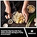 KonigHaus Potato Masher Fast Effective All Stainless Steel Spring Loaded Dual Action Masher With Comfortable Ergonomic Handle for Potato/Vegetable/Fruit Mashing