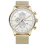 CURREN Watches Mens Brand Stainless Steel Quartz Watch Men Casual Waterproof Clock Men Sport Wristwatch
