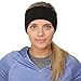 TrailHeads Womens Ponytail Headband - Moisture Wicking Hair Headband for Running, Winter, Workout - Athletic Headband Women - Black