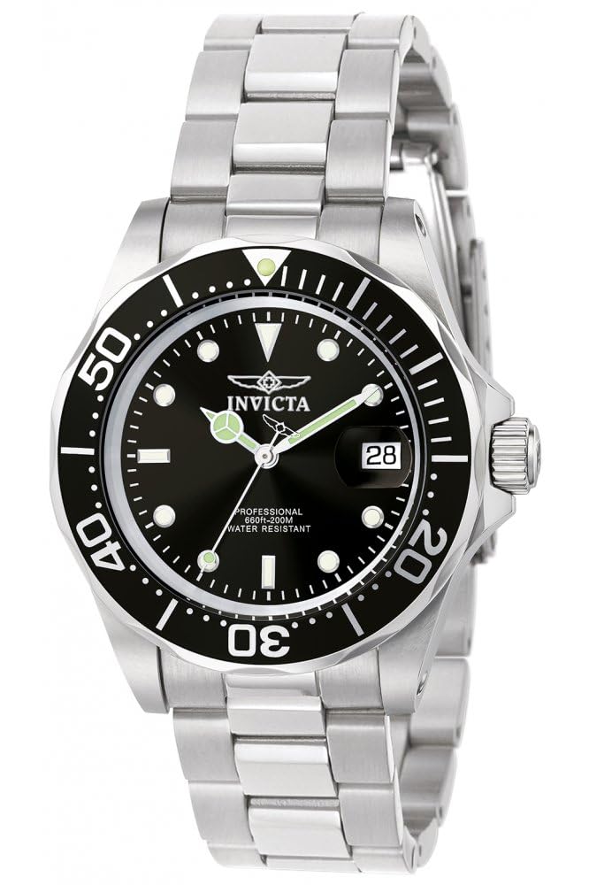 Invicta Pro Diver 9307 Men's Watch - Waterproof - Analogue - Quartz Movement - stainless steel with black dial - 40mm — image 1
