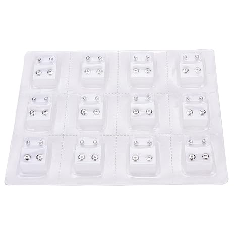 Welecom - 12 Paar Ohrlochpistolen-Kit, Ohrring, Ohrstecker