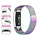Fitbit Charge 2 Band Metal ,Oenbopo Milanese Loop Stainless Steel Adjustable Bracelet Strap Replacement Wristbands for Fitbit Charge 2 ,with Unique Magnet Lock No Buckle Needed