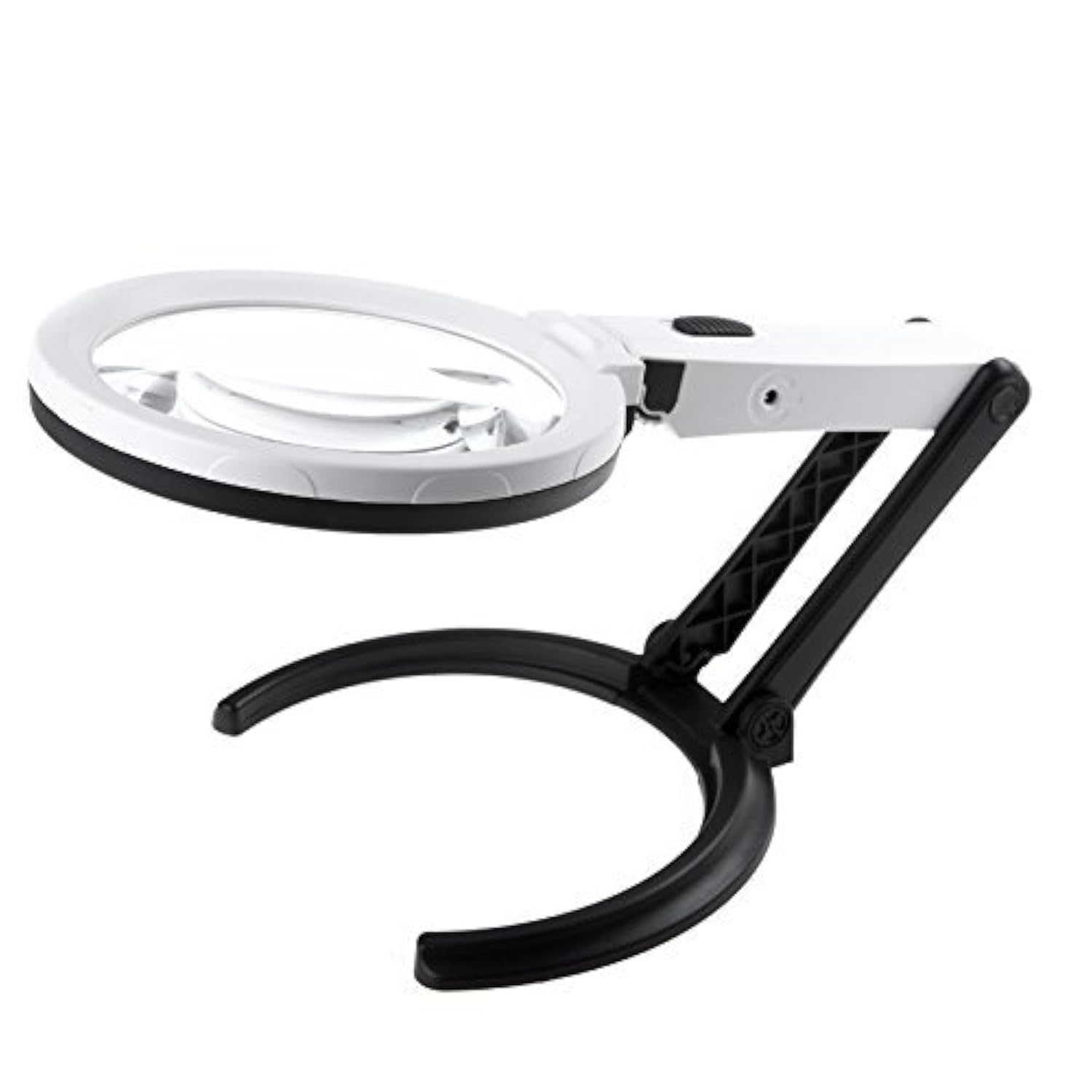 EUROXANTY® - Magnifying Glass 10 LED Light Magnifier Lens Type of Handheld Desk Lamp and Folding 2 x 120 mm 5 x 28 mm for Reading Fixing.