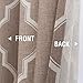 jinchan Curtains Taupe Linen Living Room Drapes Light Filtering Moroccan Tile Print Window Treatment for Bedroom Curtain Flax Textured Geometry Lattice Grommet Dining Room 84 Inch Length 2 Panels