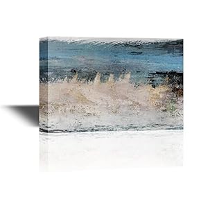 Abstract Landscape Artwork with Blue and Grey Colors