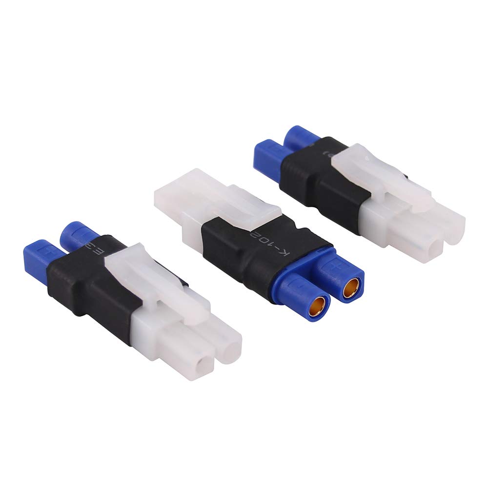 OliRC 3pcs No Wires Connector: compatible with Tamiya Male to Female EC3 Lipo Battery Adapter(C21-3)
