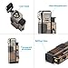 [2-Pack] Torch Lighter, Cigar Cigarette Lighter Adjustable 3 Jet Flame Refillable Butane Lighter w/Punch Cutter