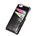 iPhone 6s Case, iPhone 6 Case, Joopapa iPhone 6/6S Wallet Case, Luxury Leather Wallet Case back Cover with 2 ID Credit Card Slot for Apple iPhone 6S / iPhone 6 (Black)