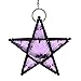 MISHIN Glass Star Shaped Moroccan Lantern Hanging Candleholder with Chain,Purple