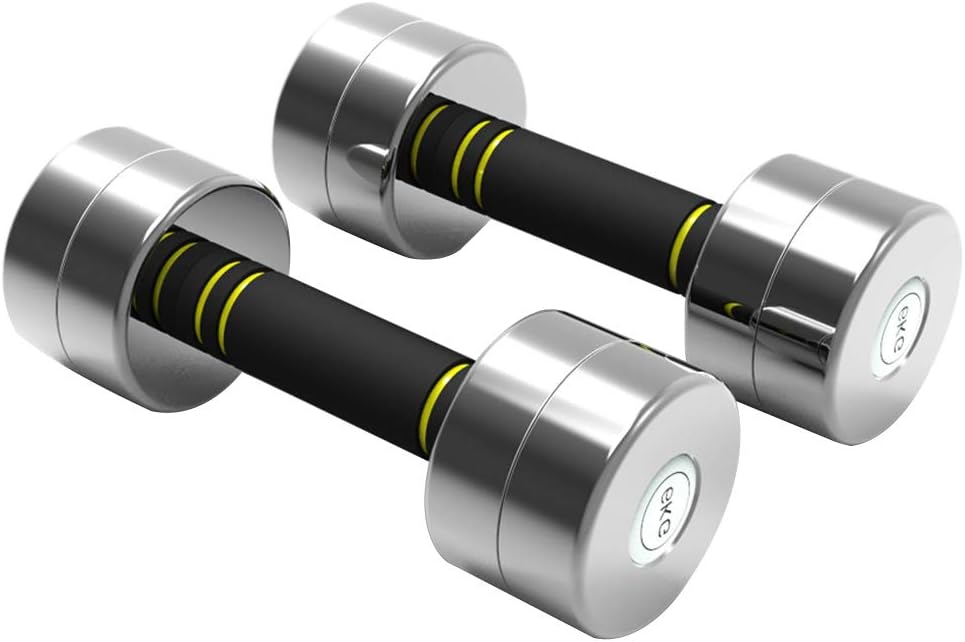 ZhiWei Chrome Dumbbells, Metal Ergonomic Handles Prevent Rolling And Injury for Home Gym Exercise Men Women Unisex Pair of 2 Heavy Dumbbells,12kg