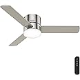 Hunter 52 inch Indoor Ceiling Fan with Light and Remote Control - For Bedroom or Living Room, Low Profile Mount, Modern Ceili