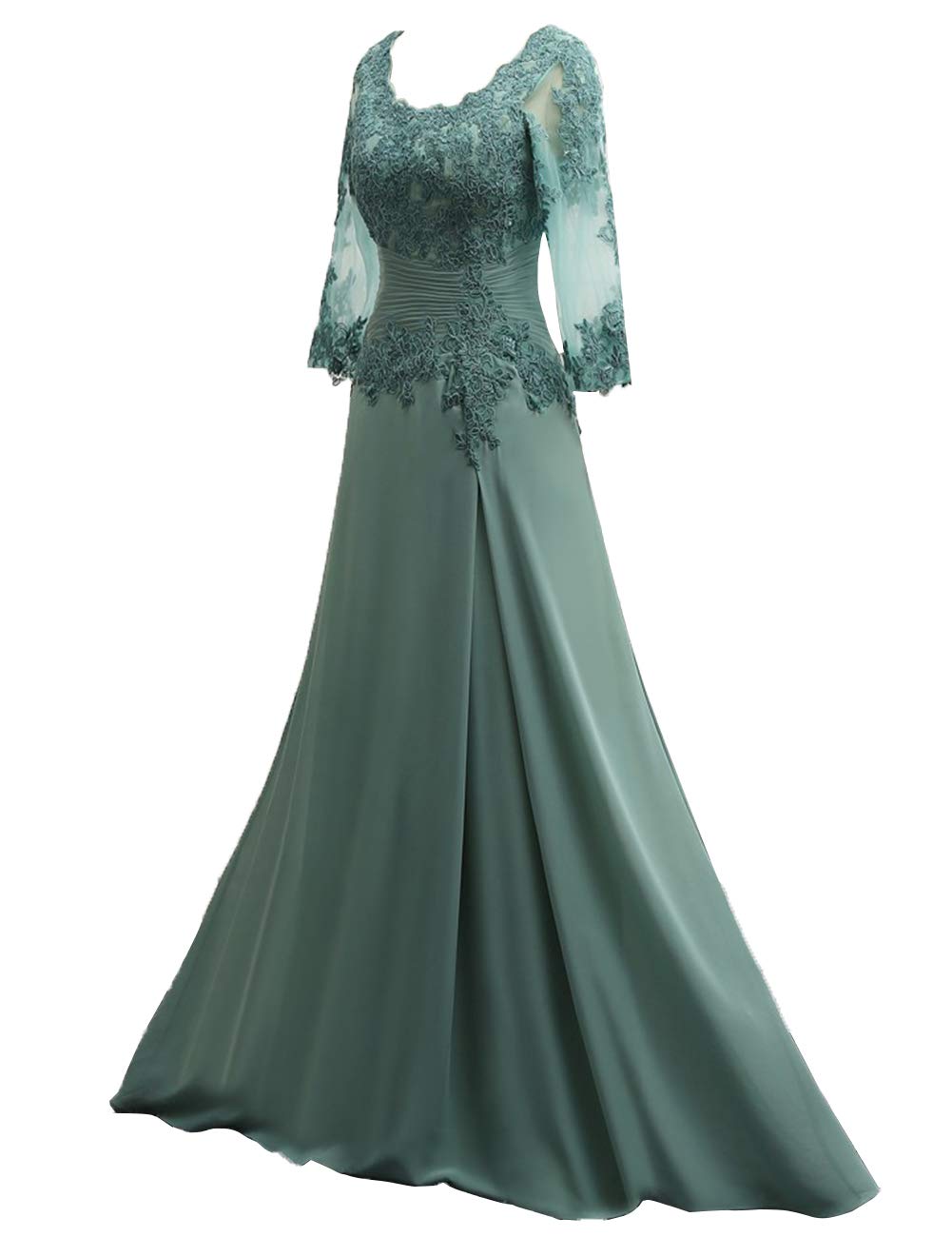 Mother of The Bride Dress with Long Sleeves Chiffon Mother Dress Lace